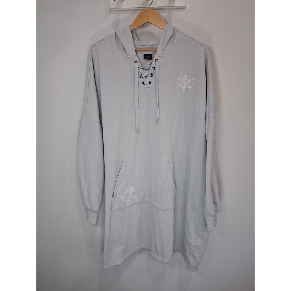 Disney Her Universe Frozen II Hoodie Dress Light Blue Lace Up Fearless Size 2X